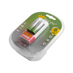 Charger GP ReCyko+U211 with USB+2 batteries HR6 2000mAh (2 channels)