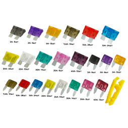 Set of car fuses 300pcs (zinc) LM2646 in plastic box  Lemanso