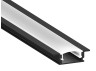 Aluminum profile for LED strip AL-01 2 meters black recessed LEDUA