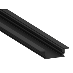 Aluminum profile for LED strip AL-01 2 meters black recessed LEDUA