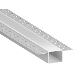 Aluminum profile for LED strip for plasterboard AL-50 3 meters anodized for plaster LEDUA