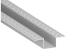 Aluminum profile for LED strip for plasterboard AL-50 3 meters anodized for plaster LEDUA