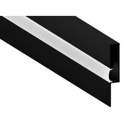 Aluminum profile for LED strip plinth AL-69 2 meters black surface mounted LEDUA