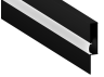 Aluminum profile for LED strip plinth AL-69 2 meters black surface mounted LEDUA