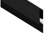 Aluminum profile for LED strip plinth AL-69 2 meters black surface mounted LEDUA