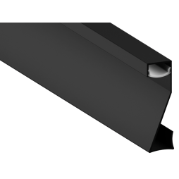 Aluminum profile for LED strip plinth AL-68 2 meters black surface mounted LEDUA