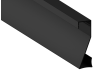 Aluminum profile for LED strip plinth AL-68 2 meters black surface mounted LEDUA