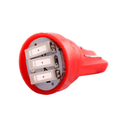 LED car lamp T10-7020-3smd red 12V LEDUA