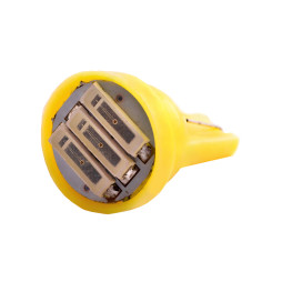LED car lamp T10-7020-3smd yellow 12V LEDUA