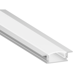 Aluminum profile for LED strip AL-01 2 meters anodized recessed LEDUA