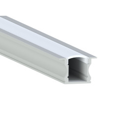Aluminum profile for LED strip AL-03 2 meters anodized recessed LEDUA