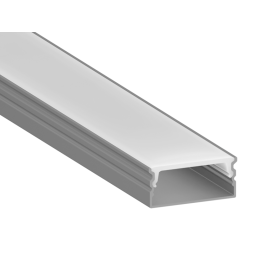 Aluminum profile for LED strip AL-15 2 meters anodized overhead LEDUA