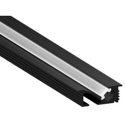 Aluminum profile for LED strip AL-141 2 meters black recessed LEDUA