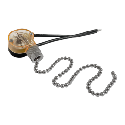 Switch with chain chrome + 10cm wire LMA033 Lemanso