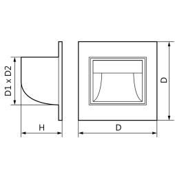 Staircase lighting fixture Feron JD12 2W 4000K silver