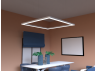 LED pendant lamp, ceiling lamp "Quadra" square 110-240V 136W 17300lm 4500k 1000*1000, external driver LEDUA