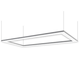 LED pendant lamp, ceiling lamp "Tetragon" rectangle 110-240V 324W 38900lm 4500k 2000*1000, external driver LEDUA