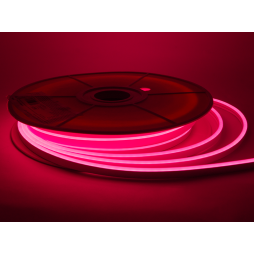 LED neon 6*12mm 120led 2835 24V 9W/m IP65, pink (coil 25m) #64-P AVT