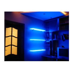 LED plastic clip for glass shelf lighting 12V/DC 4.8w 510mm, neutral white light, white wire LEDUA