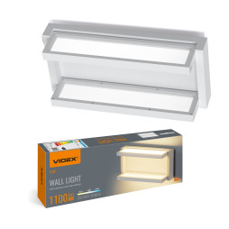 LED wall lamp with sensor VIDEX WL01 12W 2800K-4000K-6000K White