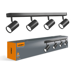 VIDEX lamp for 4xGU10 lamp surface-mounted swivel black VL-SPF05B-WPB