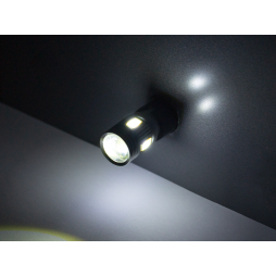 LED car lamp T10-5630-6smd with lens white 12V LEDUA