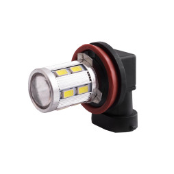 LED car lamp H11-5630-12pcs+1pcs-CREE with lens white 12V LEDUA