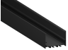 Aluminum profile for LED strip AL-136 2 meters black suspended, surface-mounted LEDUA