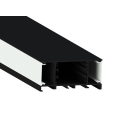 Aluminum profile for light LED stitching AL-39 2 meters black hanging/overlay LEDUA