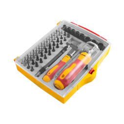 Set of interchangeable heads and bits with holder and extension 62pcs LTL10032 Lemanso