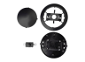 Round black foot switch button switch 317 LEDUA