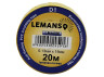 Lemanso Standard insulating tape 20 meters yellow / LMA006 (10pcs.)