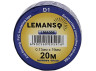Lemanso Standard insulating tape 20 meters blue / LMA006 (10pcs.)