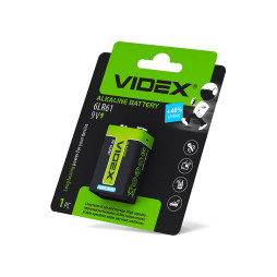 Alkaline battery 6LR61/9V (Krona) 1pc BLISTER Videx