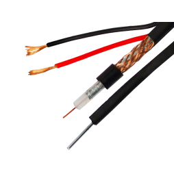 Cable for video surveillance systems RG-59, combined, with cable, Cu, 64%, black, 305m 7-0063 EUROSAT