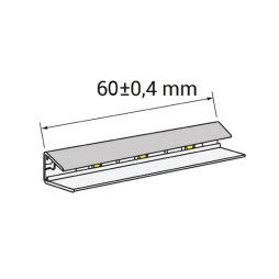 LED plastic clip for glass shelf illumination 6 cm 12V 0.72w RGB LEDUA