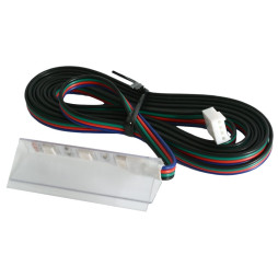 LED plastic clip for glass shelf illumination 6 cm 12V 0.72w RGB LEDUA