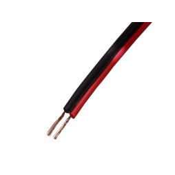 Wire acoustic ШВП 2х0.10 red-black copper
