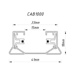 Single-phase busbar Feron CAB1000 1m white