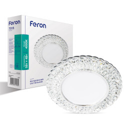 LED recessed light Feron 7315 with backlight, transparent