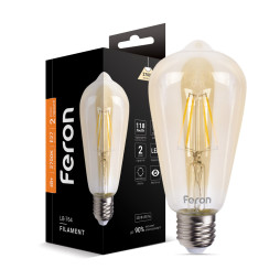 LED lamp Feron Filament LB-764 4W E27 2700K EDISON ST64 gold