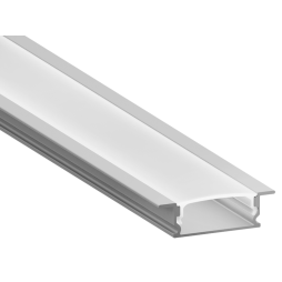 Aluminum profile for LED strip AL-93 2 meters anodized mortise LEDUA