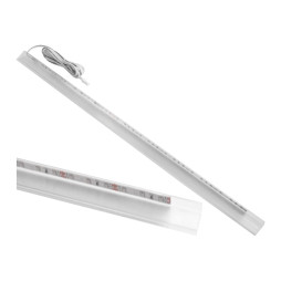 LED plastic clip for glass shelf lighting 12V/DC 2.4w 500mm, blue light, white wire LEDUA