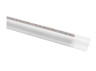 Clip LED plastic for lighting glass shelves 12V/DC 2.4w 500mm, white light, white wire LEDUA