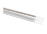 Clip LED plastic for lighting glass shelves 12V/DC 2.4w 500mm, white light, black wire LEDUA