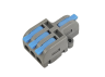 Connecting terminal (1+3) double-sided LMA2624 blue flags Lemanso