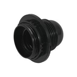 E27 bakelite lampholder, black thread with ring LM2506 Lemanso