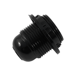 E27 bakelite lampholder, black thread with ring LM2506 Lemanso