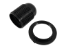 E27 bakelite lampholder, black thread with ring LM2506 Lemanso