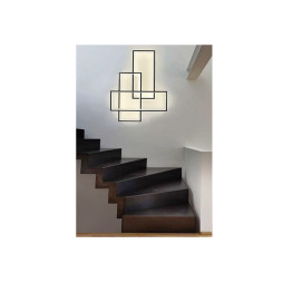 LED wall lamp "Trio" 220V, 400*650 black body 32W 4500K LEDUA